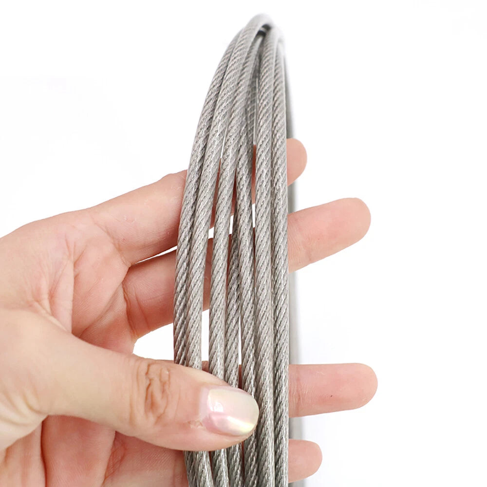 1mm-20mm Stainless Steel Wire Rope Lifting Metal Cable 2/3/4/5/6/8/10/12/14/16mm