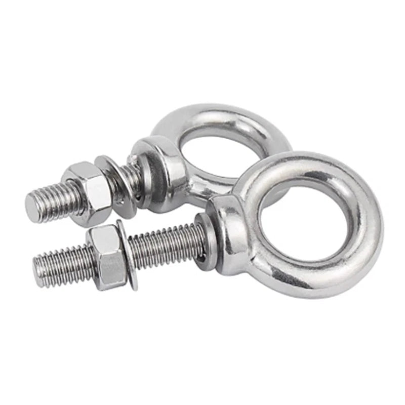 M12–M30 A2 Stainless Steel Lifting Eye Bolts with Nuts and Washers - HomeDIYer