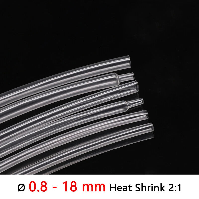 Heat Shrink Tubing 2:1 PVDF Lined – Black & Transparent, φ0.8mm–φ25.4mm
