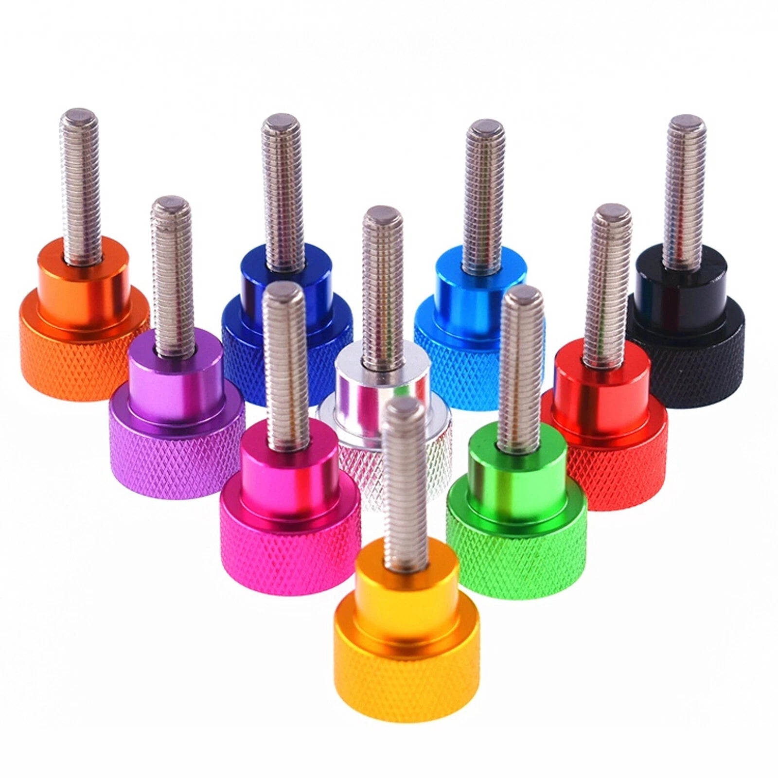 M8 Knurled Thumb Screws A2 Stainless Steel &Colour Aluminum Hand Turn Knob Bolts