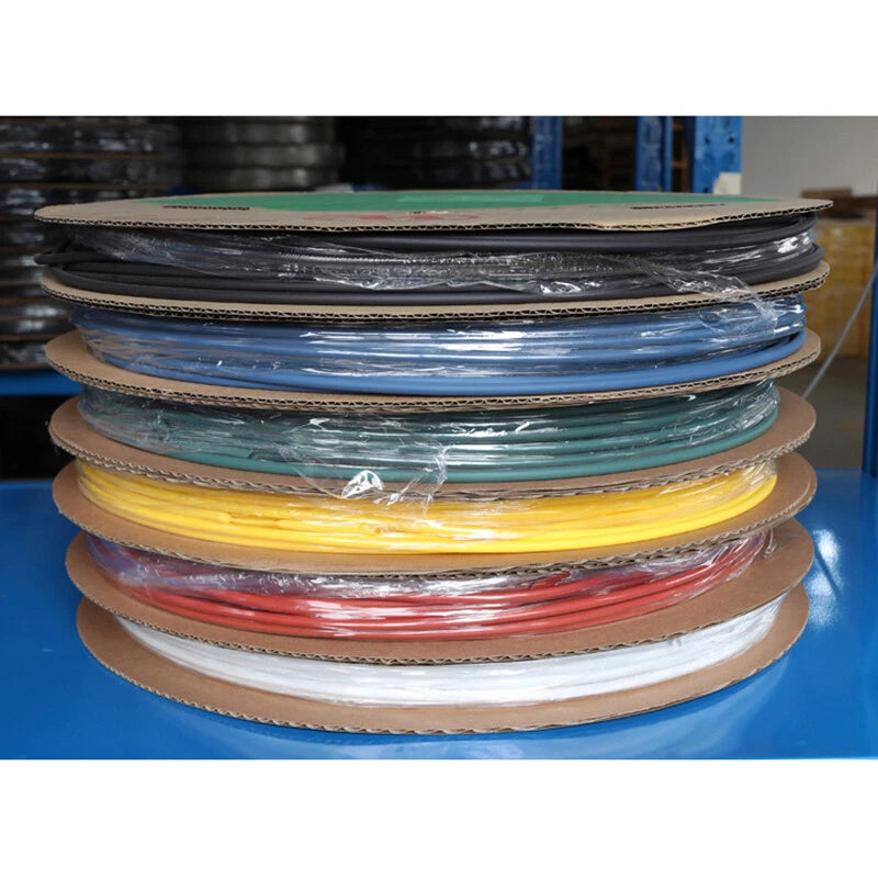 3:1 Heat Shrink Tubing — Unlined Weatherproof Sleeve, 1.5mm–6mm, 6 Colors