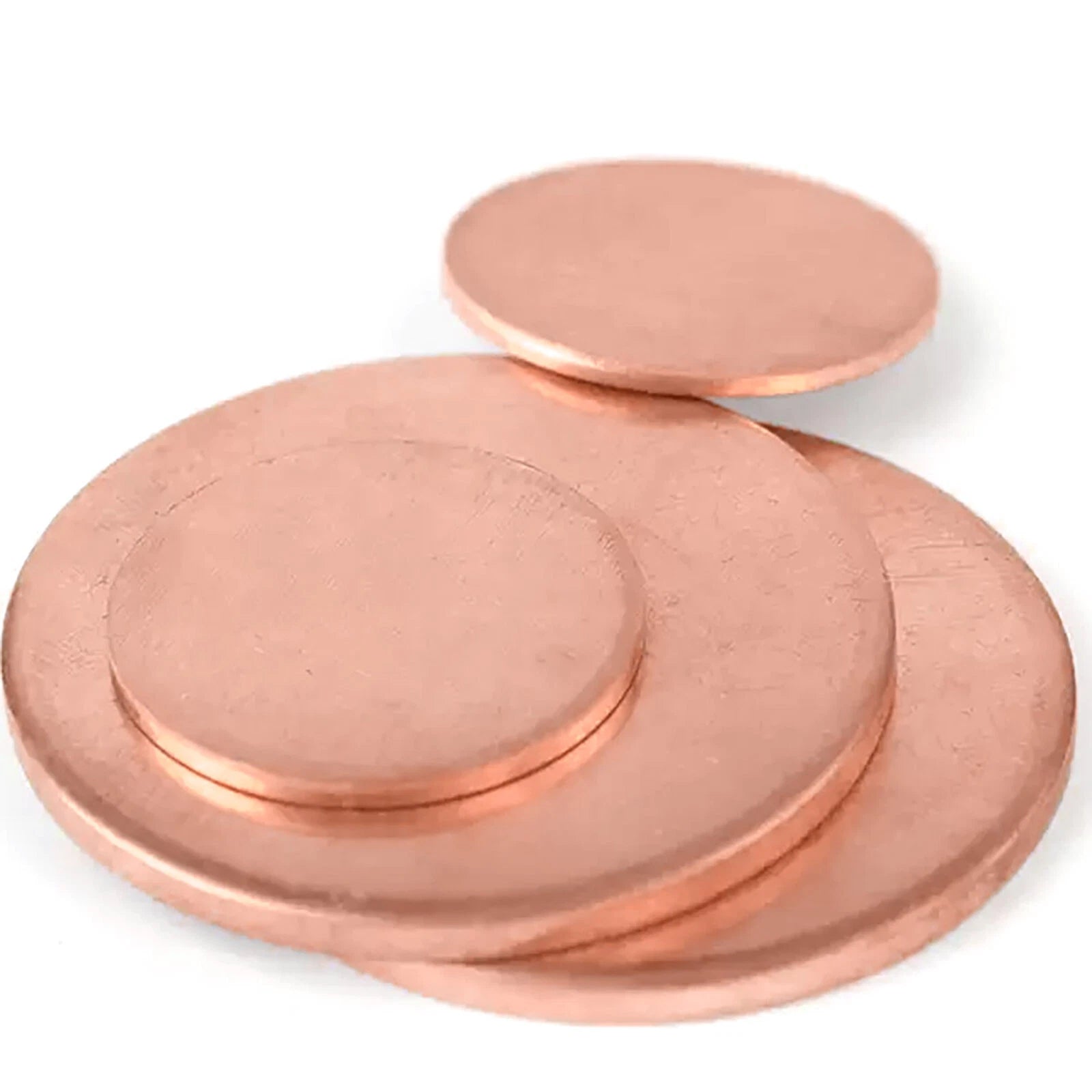 Solid Pure Copper Discs Blanks Round Plate Metal Sheet 0.5mm - 5mm Thick Cu 99.9