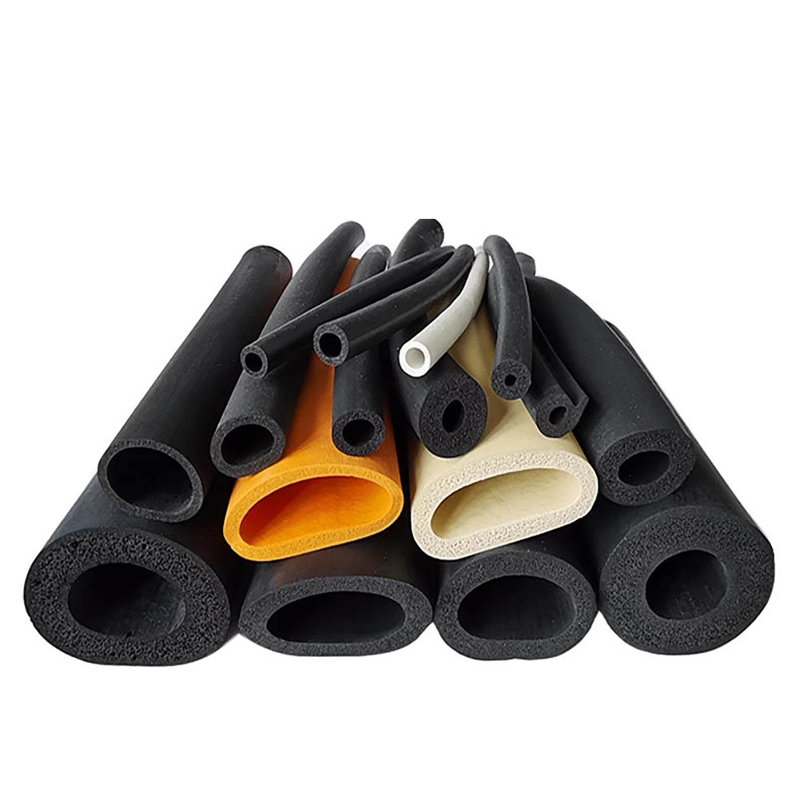 EPDM Foam Rubber Pipe Insulation Tube — 3 to 42mm ID, Lagging Wrap Roll