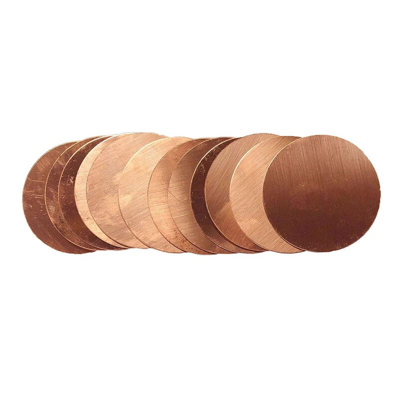 2" 4" 6" 8" Round Pure Copper Disc Sheet Cycle Blank Discs Thick 0.8-3.0mm