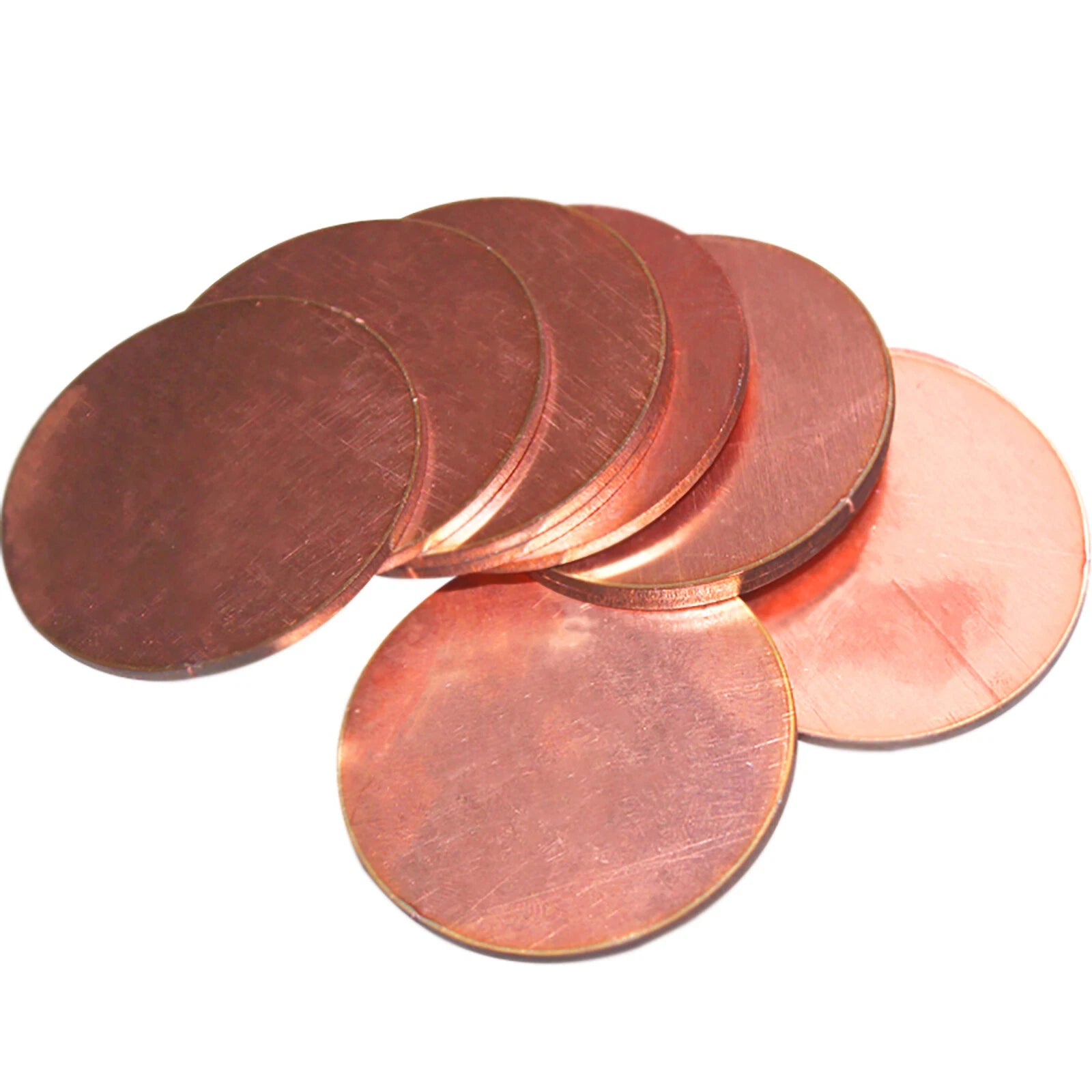 Copper,Brass,Stainless Steel Round Sheet Plate Ø 50/100/150/200mm, 0.5-3mm Thick