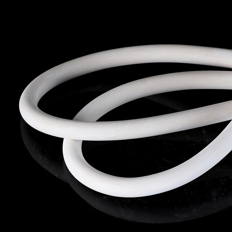 Flexible White Rubber Hose Pipe — Air, Water, Fuel, Petrol, Vacuum & Oil Tubing