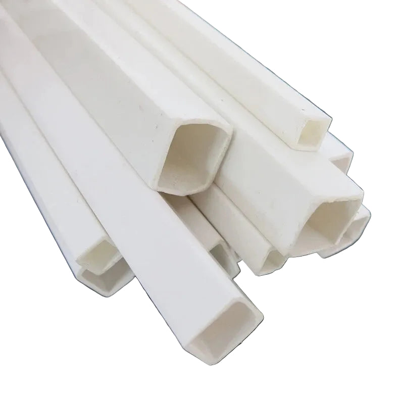 ABS White Square Tube Pipe 250mm — Plastic Styrene for Scale Models & DIY Crafts