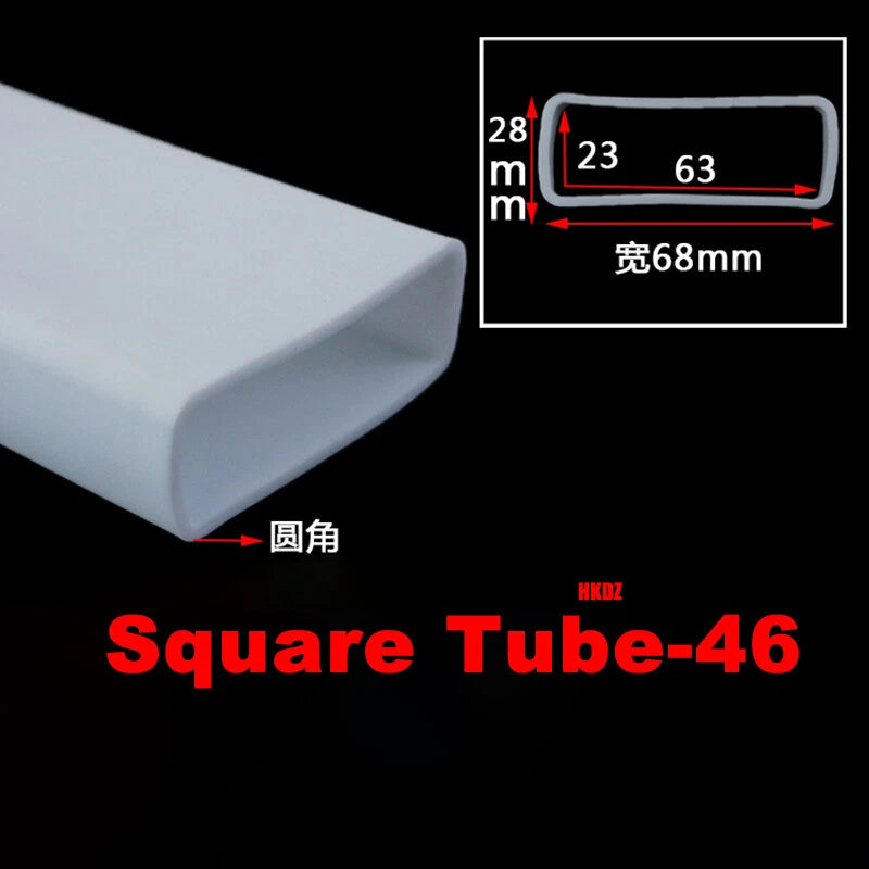 Square Silicone Rubber Hollow Tube Pipe Protector Seal Strips Width 2.5mm~108mm