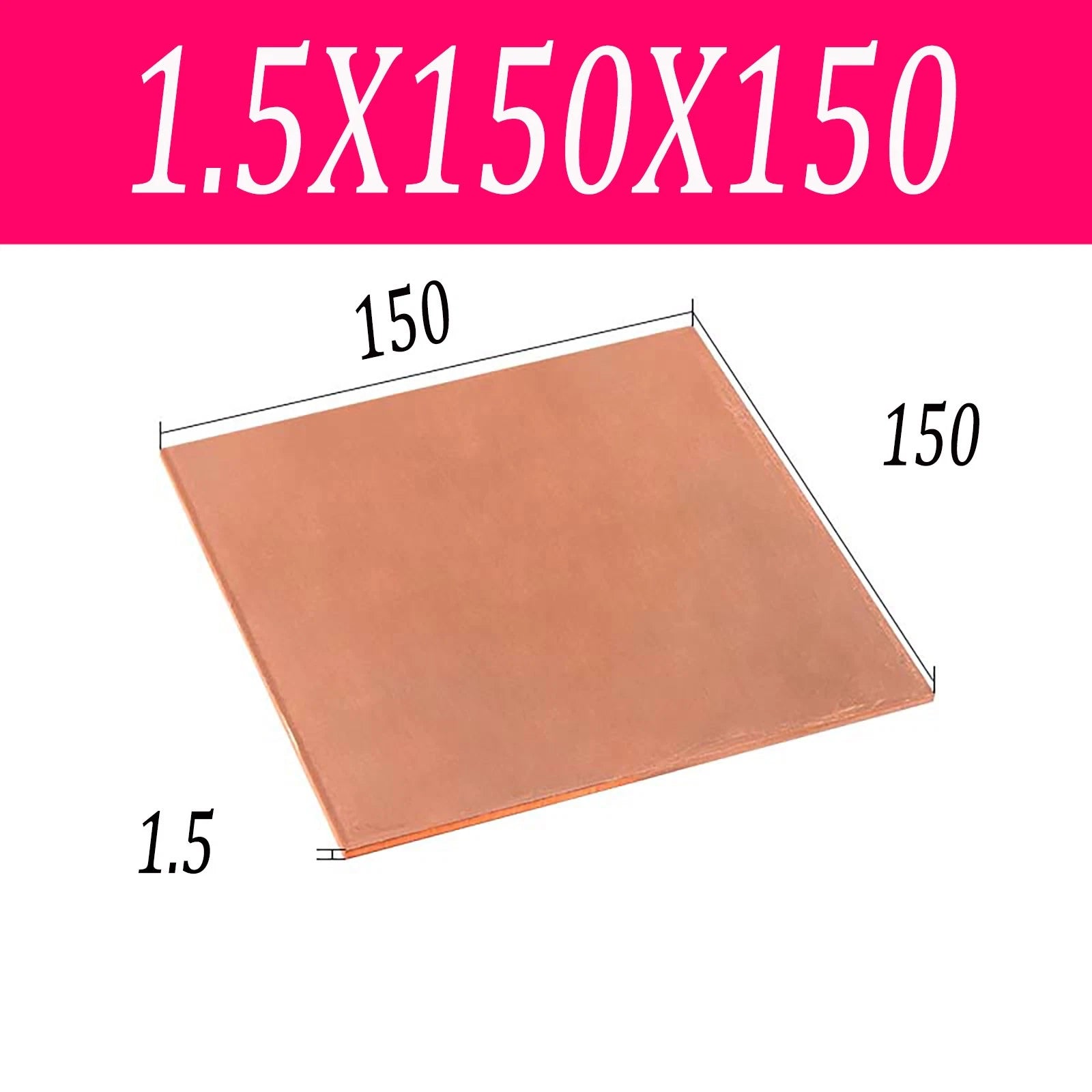 Copper Sheet T2 99.9% Pure Cu Metal Sheet Flat Stock Plate Thick 0.5mm-10mm