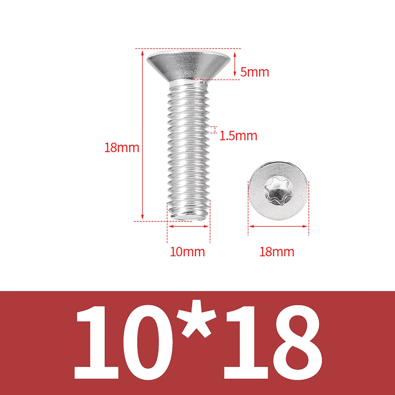 M2- M12 Torx Countersunk Machine Screws Six Lobe Bolts A2 Stainless Steel