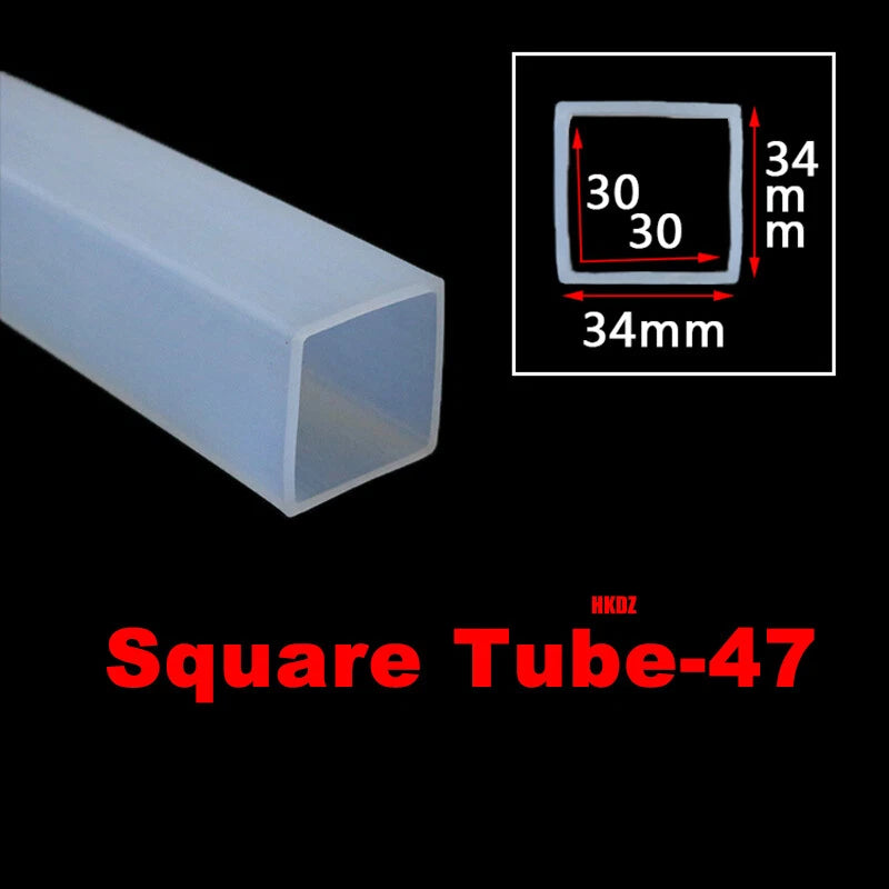 Square Silicone Rubber Hollow Tube Pipe Protector Seal Strips Width 2.5mm~108mm