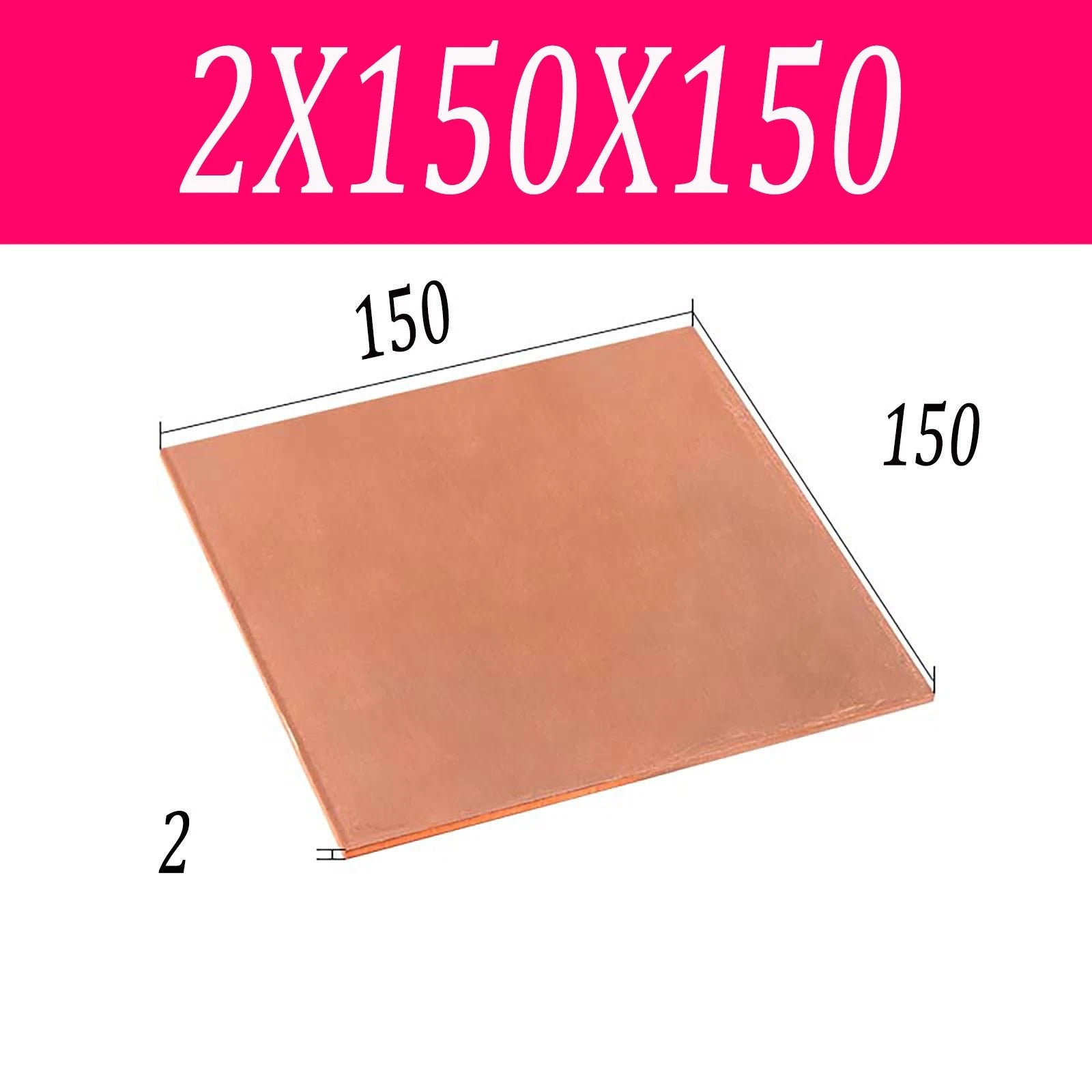 Copper Sheet T2 99.9% Pure Cu Metal Sheet Flat Stock Plate Thick 0.5mm-10mm