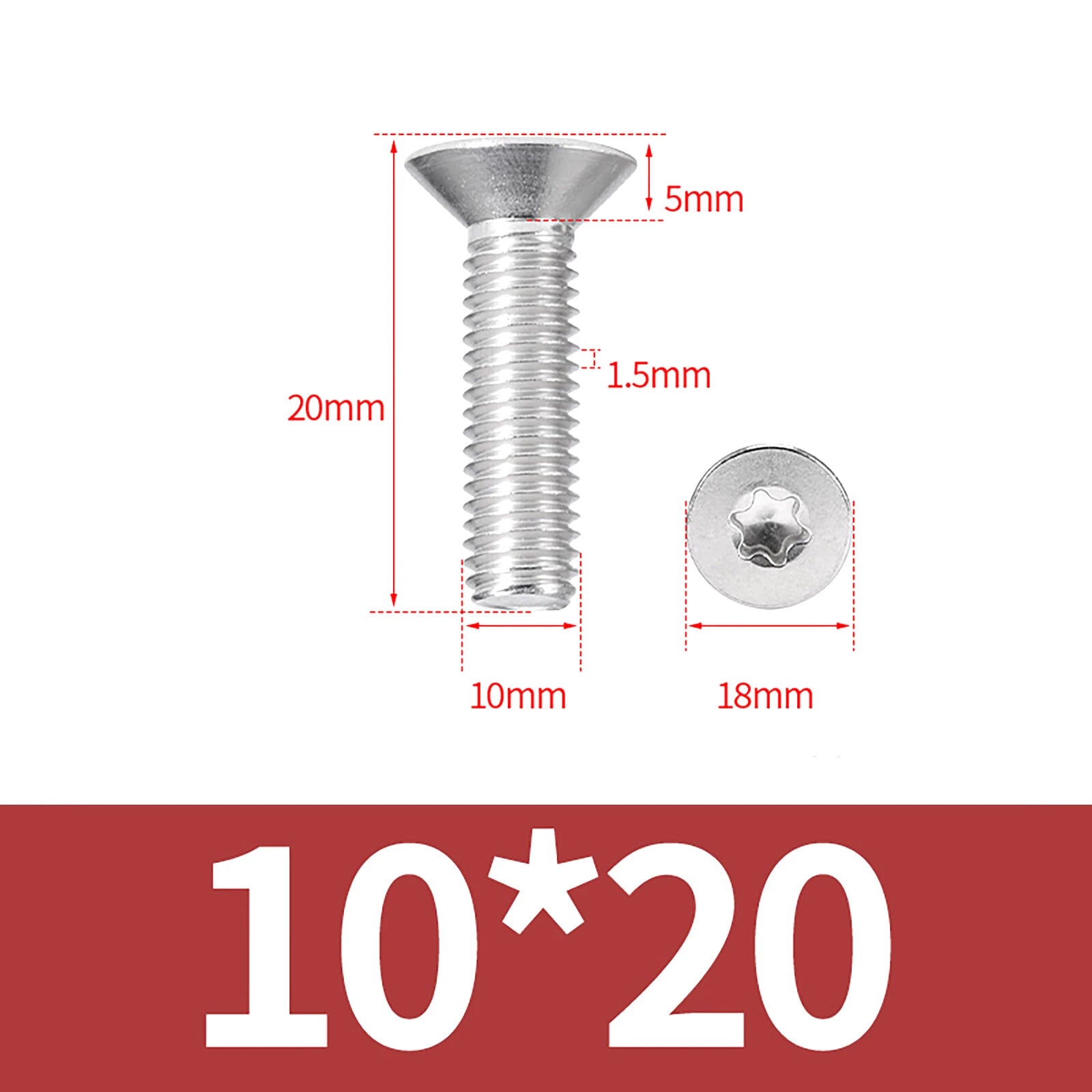 M2- M12 Torx Countersunk Machine Screws Six Lobe Bolts A2 Stainless Steel