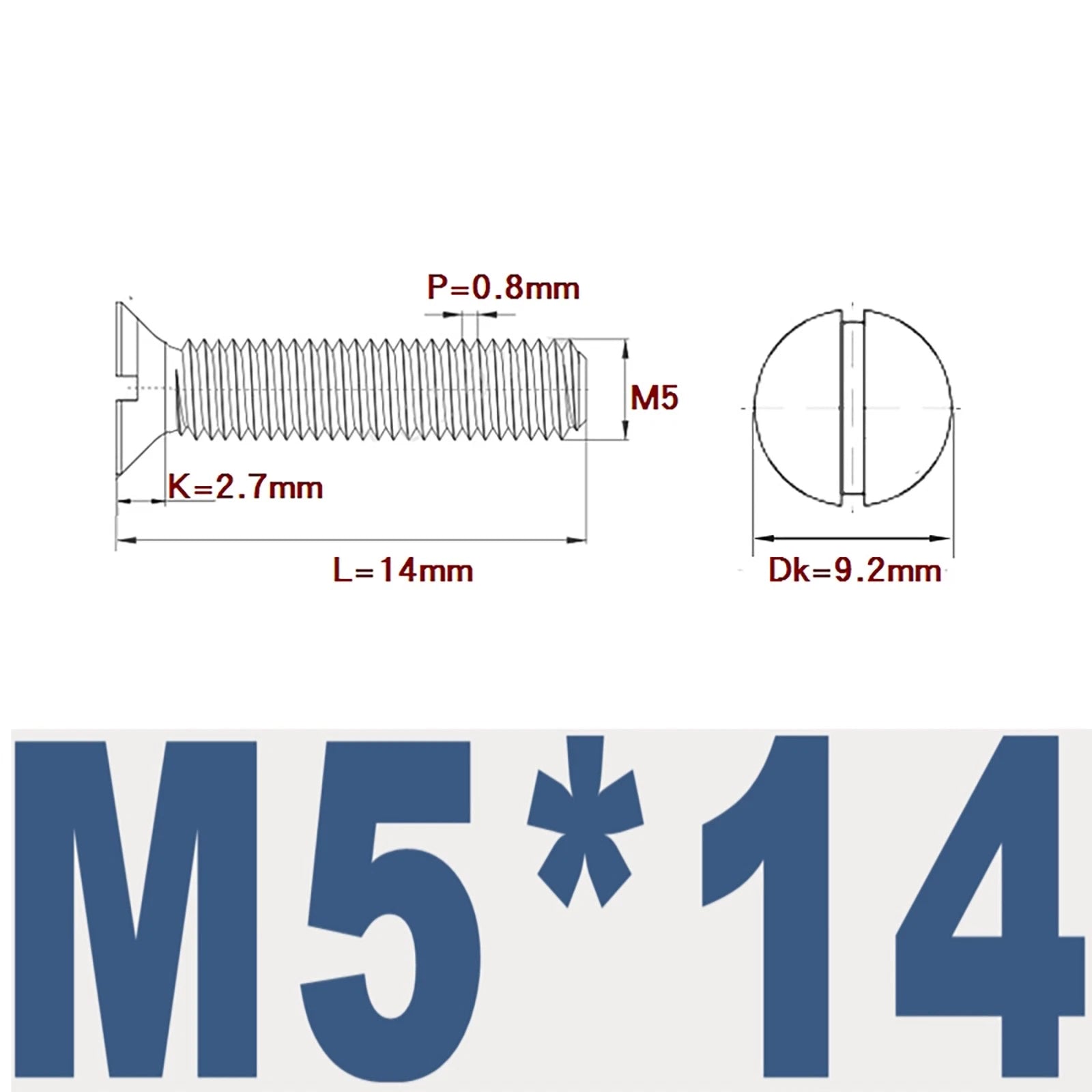 Countersunk Slotted Machine Screws M2–M8 | A2 Stainless Steel DIN 963