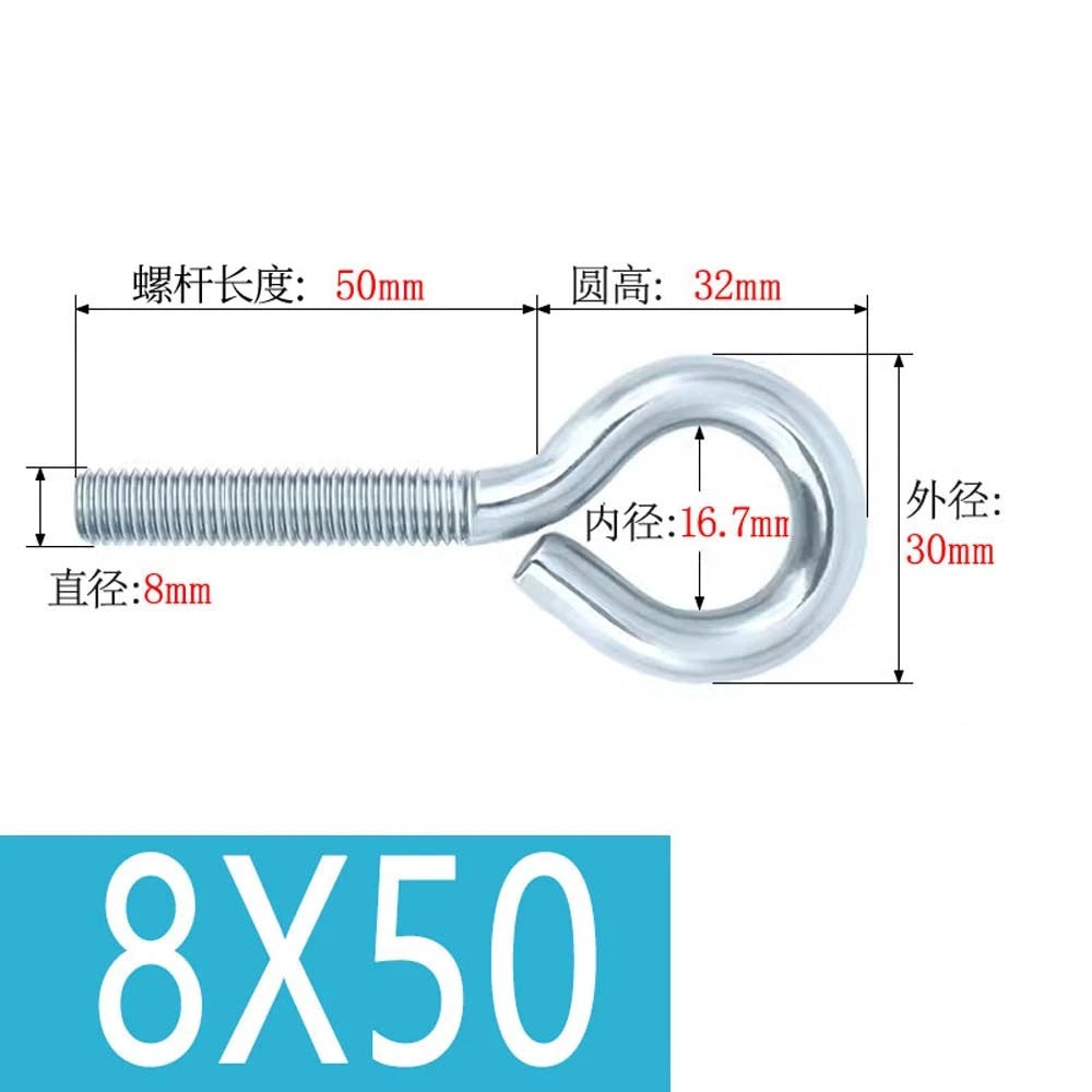 M3–M12 Galvanised Eye Screws | Metric Closed Eye Bolts & Threaded Ring Hooks