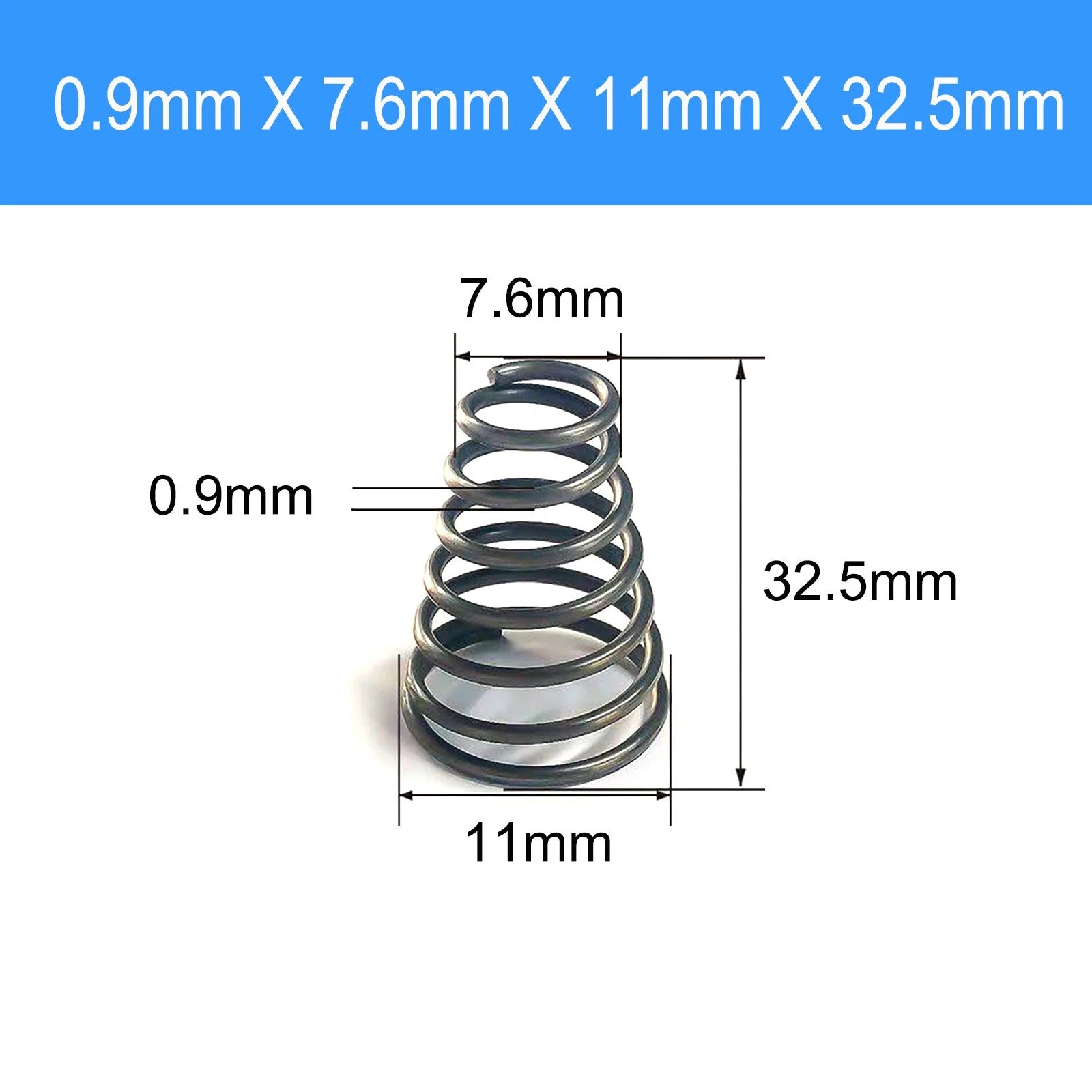 Conical Compression Spring Tapered Spring Steel Wire 0.2-3mm Heavy Duty Cone DIY