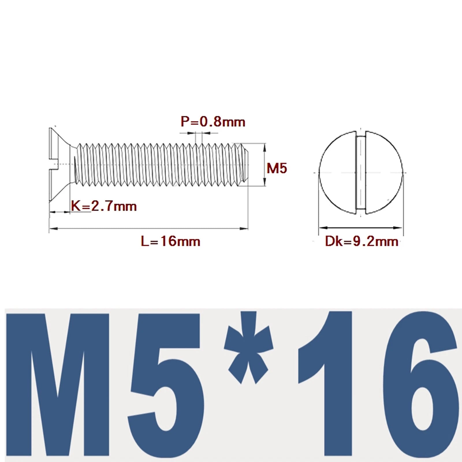 Countersunk Slotted Machine Screws M2–M8 | A2 Stainless Steel DIN 963
