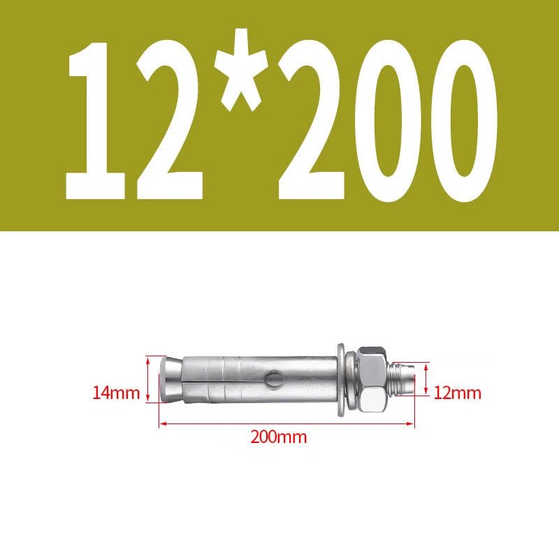 Hex Nut Expansion Sleeve Anchor Bolts — M6 to M20, Galvanized & Stainless Steel - HomeDIYer