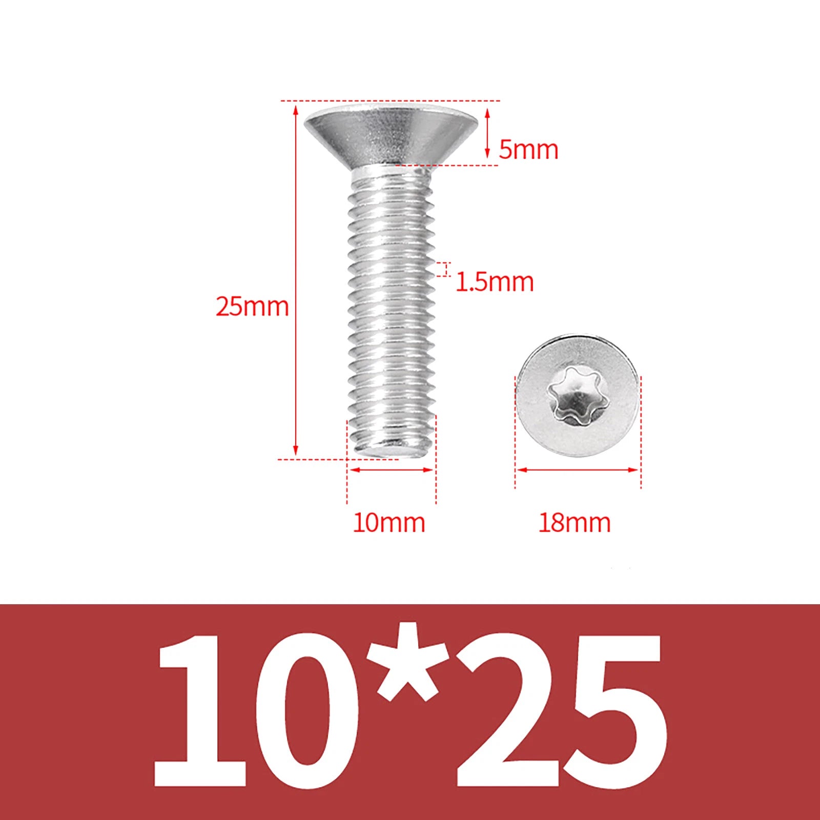 M2- M12 Torx Countersunk Machine Screws Six Lobe Bolts A2 Stainless Steel