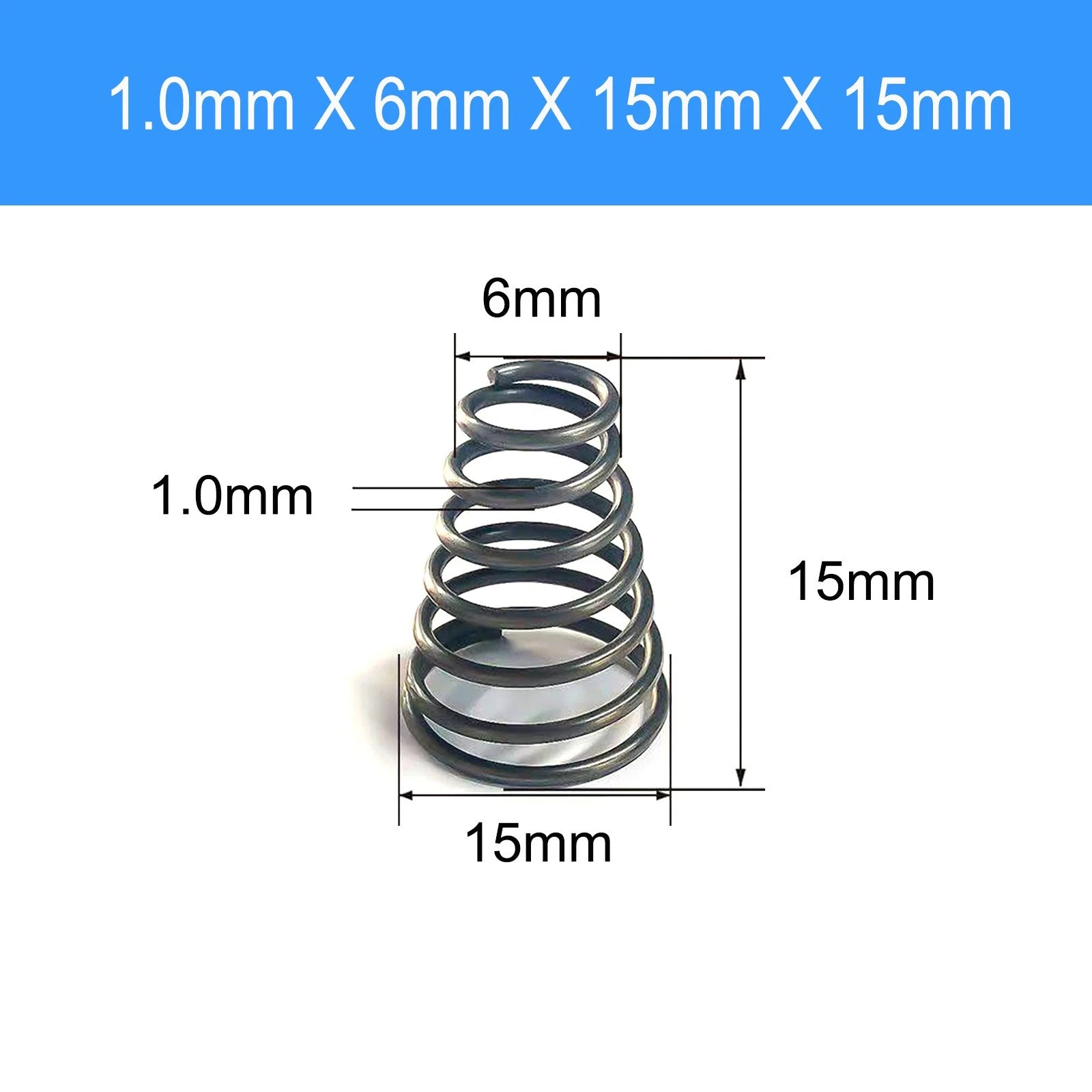 Conical Compression Spring Tapered Spring Steel Wire 0.2-3mm Heavy Duty Cone DIY