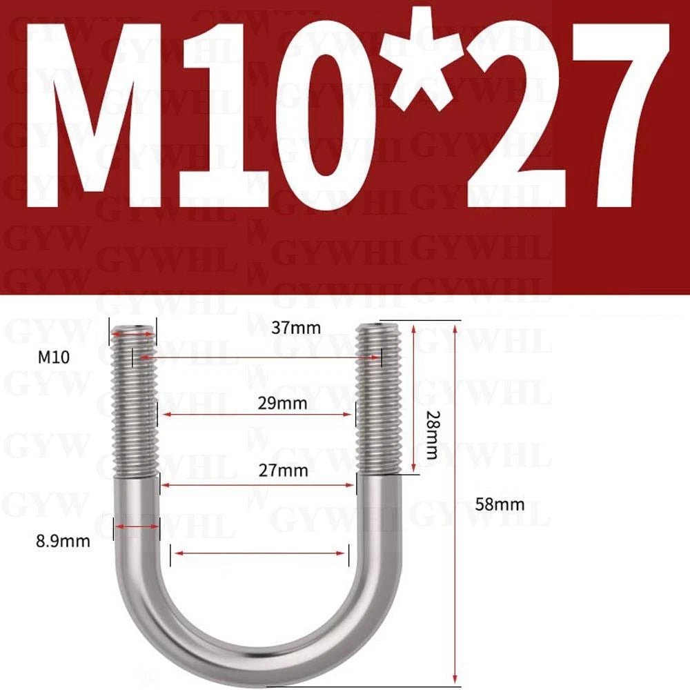 Marine Grade Round Bend U - Bolts — A2 & A4 Stainless Steel, M6 to M20 - HomeDIYer