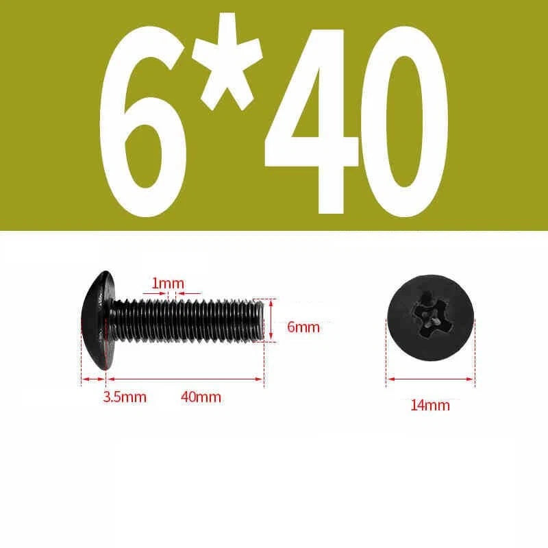 Phillips Pan Head Machine Screws — Nickel Plating & Black Zinc, M2–M6, 10 or 25 Pcs