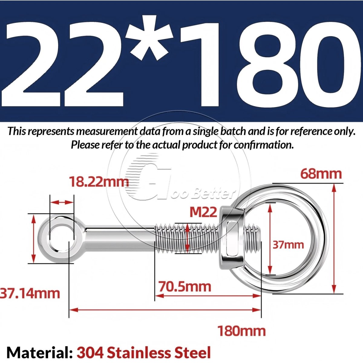M16–M24 A2 304 Stainless Steel Lifting Eye Bolt & Eye Nut Threaded Ring - HomeDIYer
