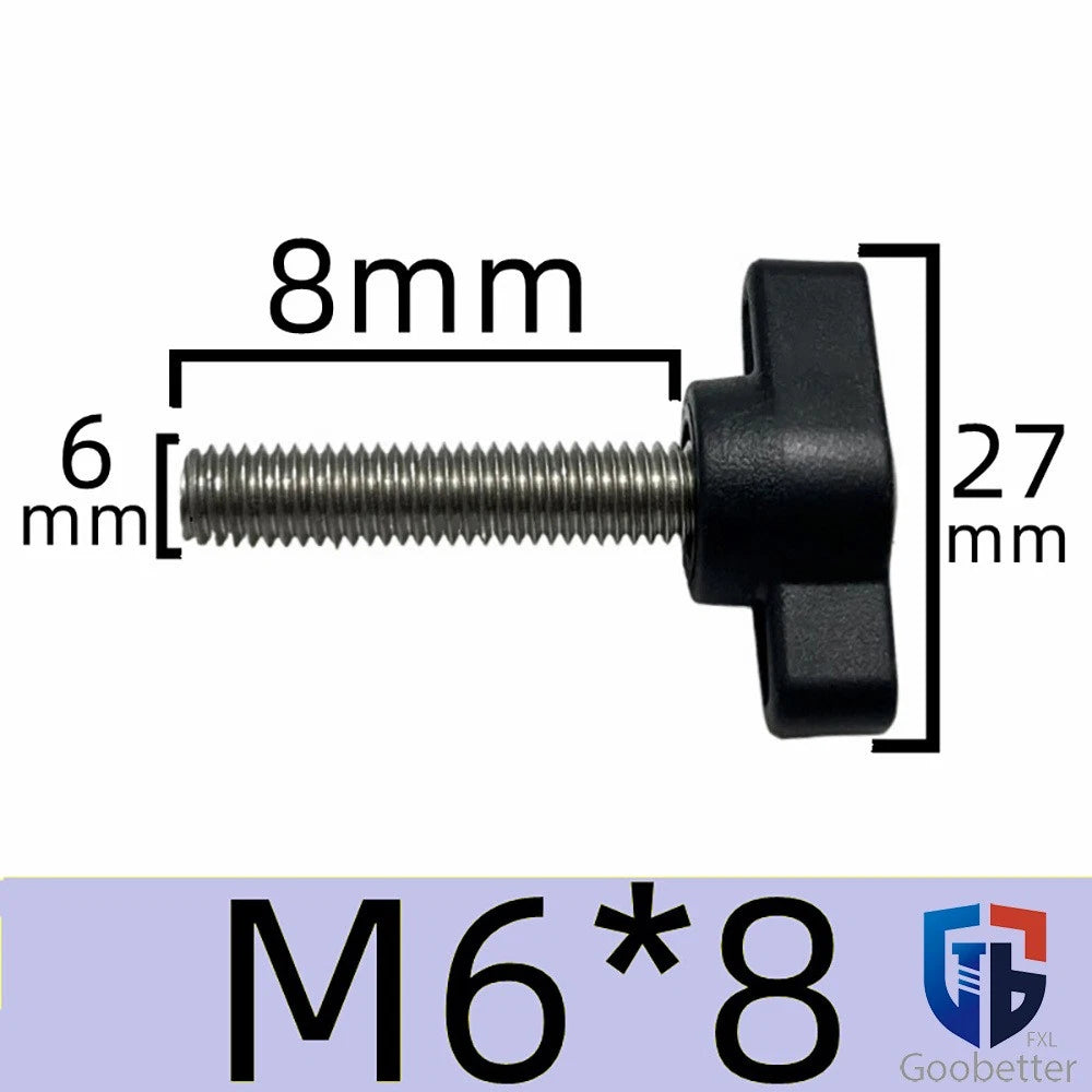 Male Wing Knob Bolt M5 M6 M8 Clamping Thumb Nut Z-handles Screws Stainless Steel