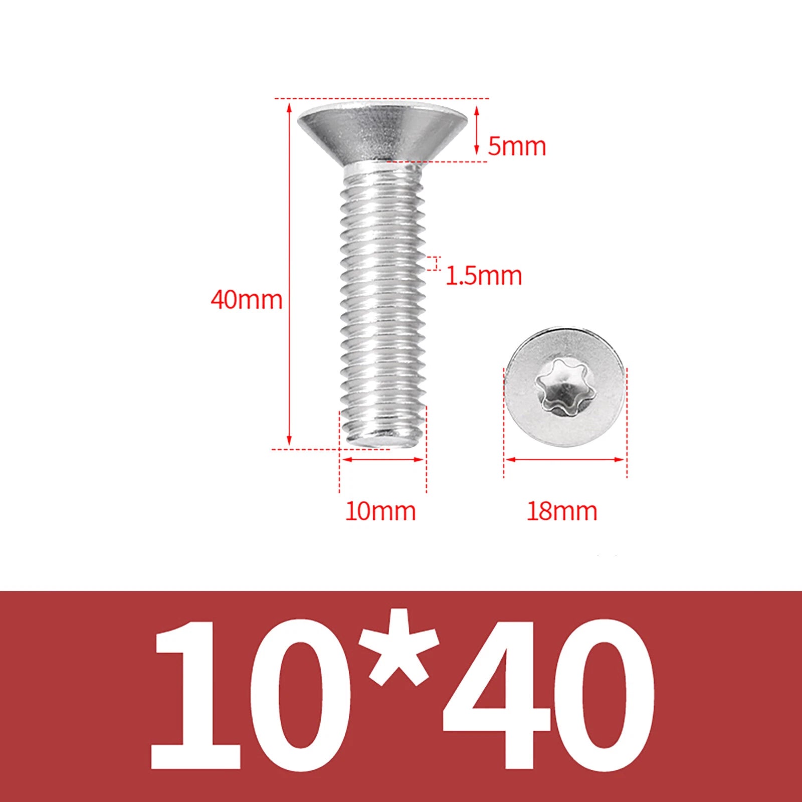 M2- M12 Torx Countersunk Machine Screws Six Lobe Bolts A2 Stainless Steel
