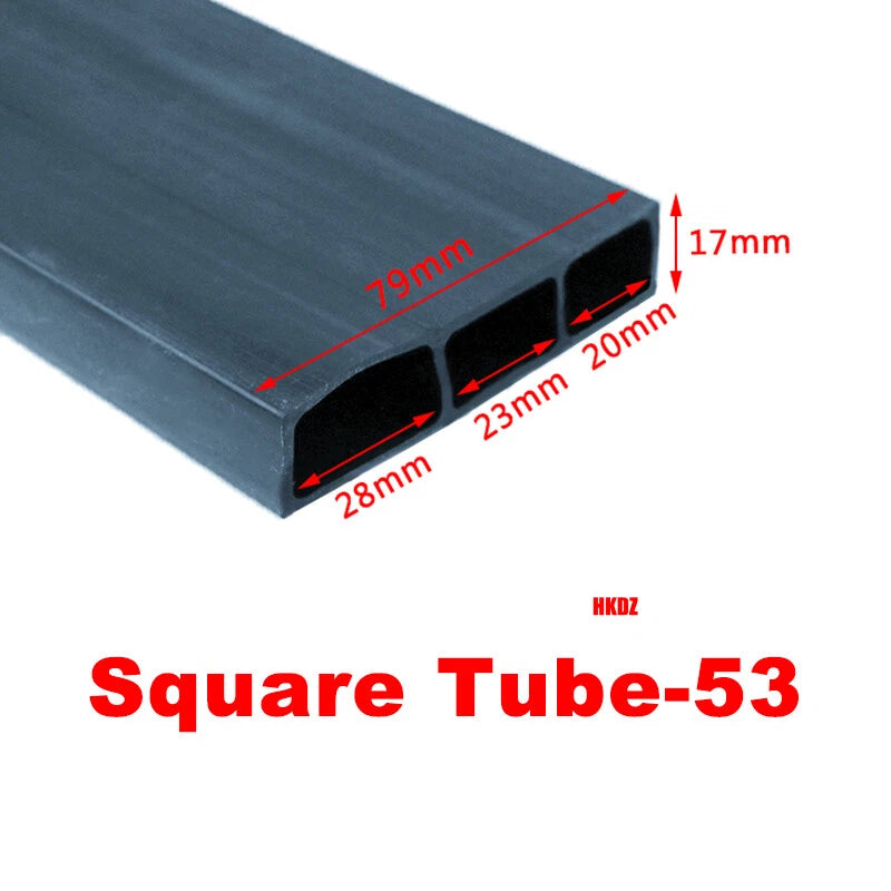 Square Silicone Rubber Hollow Tube Pipe Protector Seal Strips Width 2.5mm~108mm
