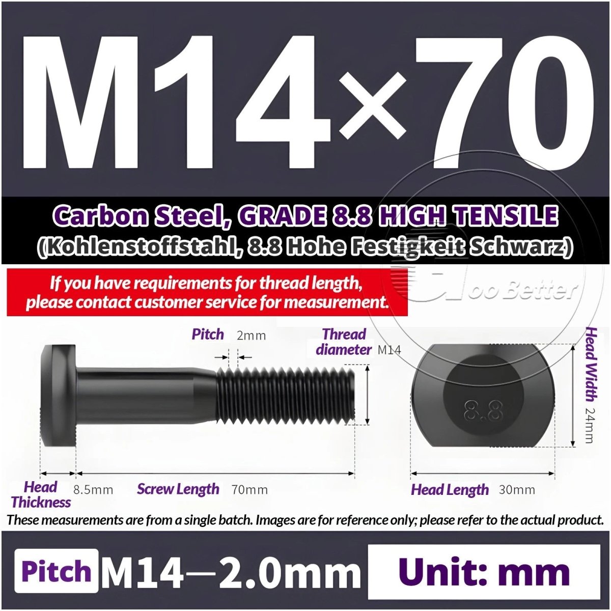 T - Slot Bolts M6 to M20 | Grade 8.8 High Tensile | T - Track Bolts 16mm–500mm - HomeDIYer
