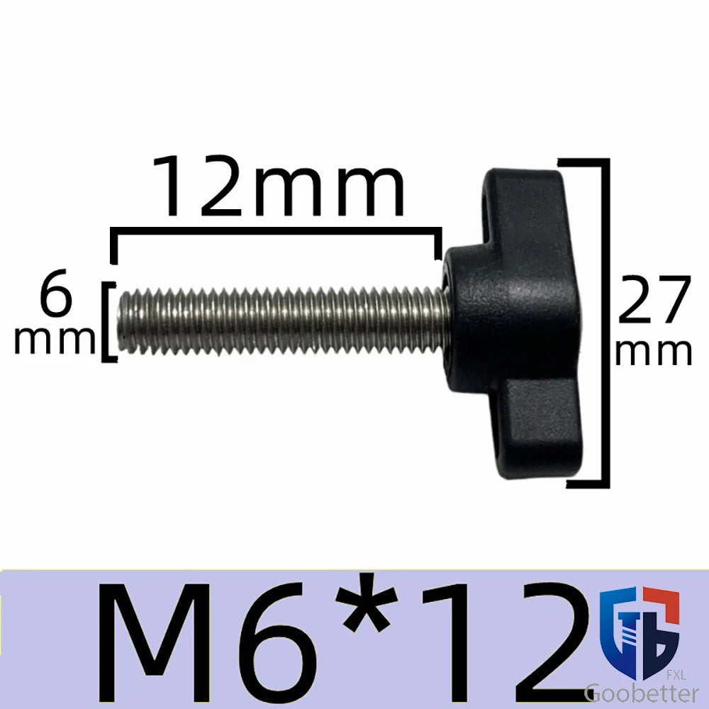 Male Wing Knob Bolt M5 M6 M8 Clamping Thumb Nut Z-handles Screws Stainless Steel