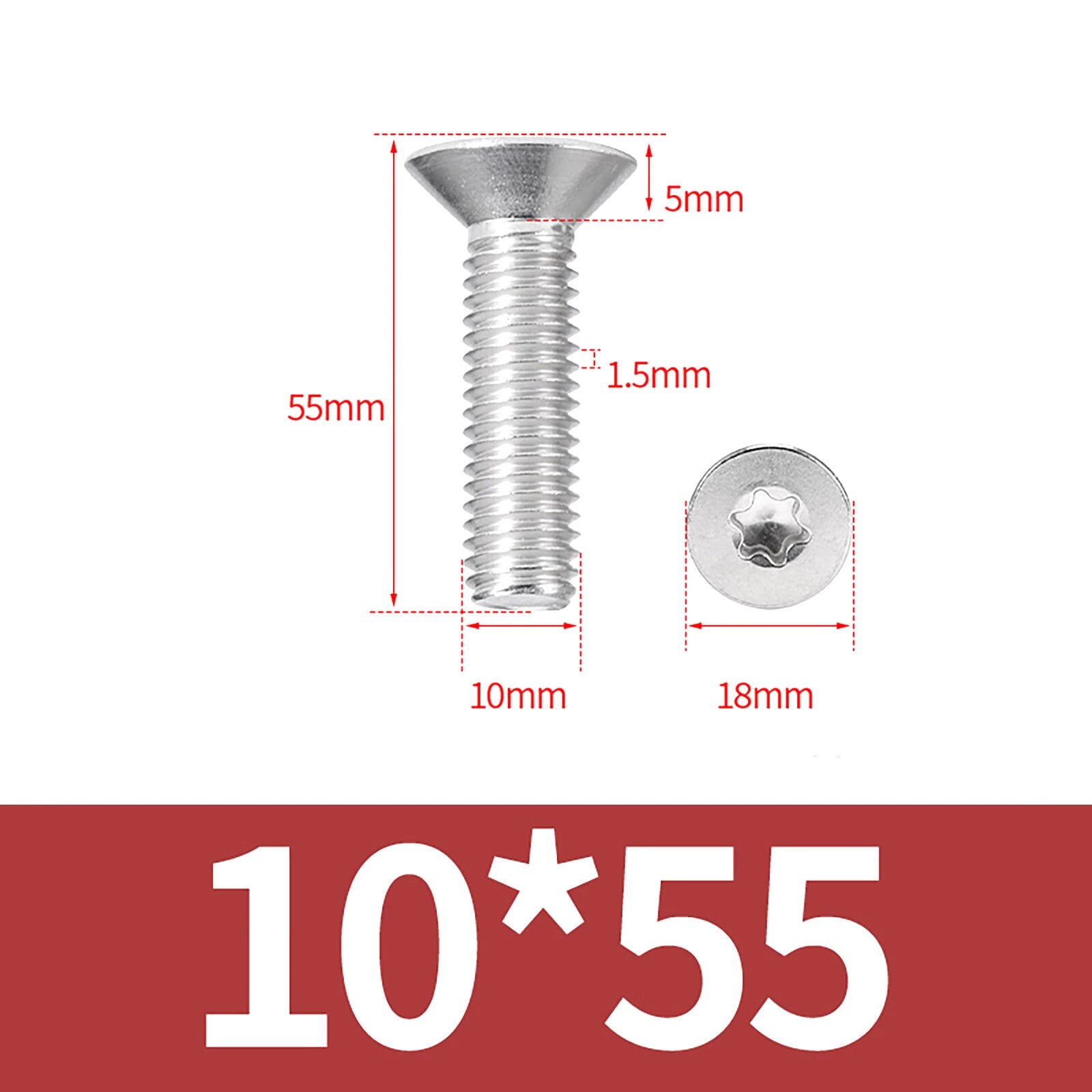 M2- M12 Torx Countersunk Machine Screws Six Lobe Bolts A2 Stainless Steel