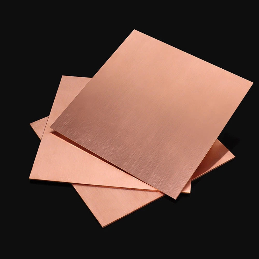 Pure Copper Sheet Plate 0.8/1.5/1/2/3/5mm Thick Cu Conductive Square Metal Board