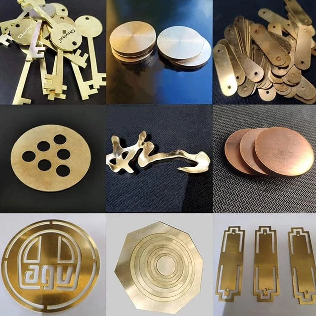H62 Solid Brass Discs Blanks Thick 1/1.5/1.5~6mm Metal Round Sheets Dia 10-300mm