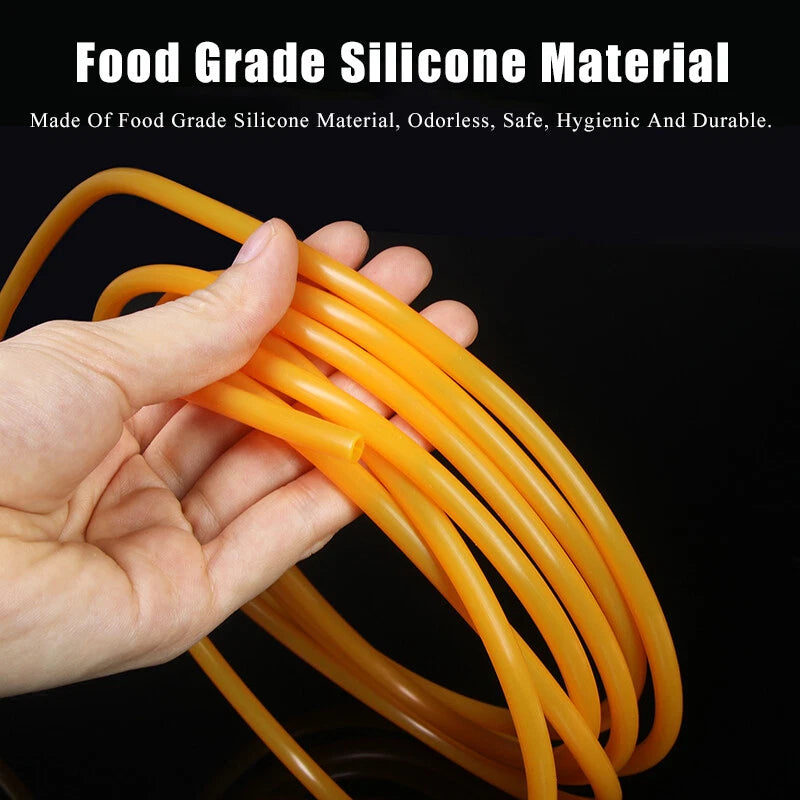 Orange Food Grade Silicone Tube – Flexible Hose Pipe for Beer, Milk & Liquid Transfer