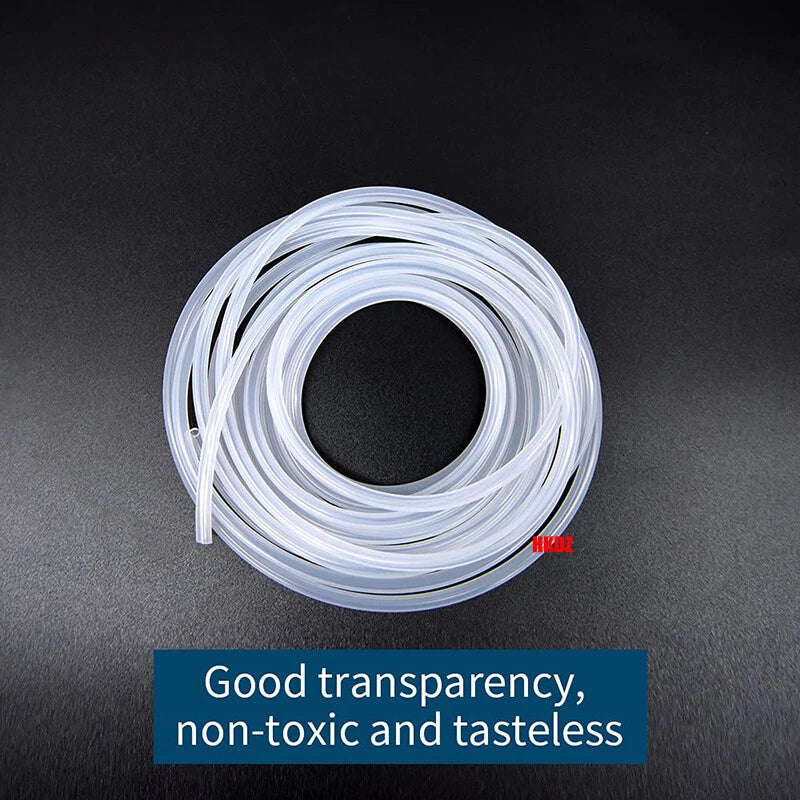 Clear Food Grade Silicone Tubing — Flexible Vacuum & Beer Hose, Multiple Sizes