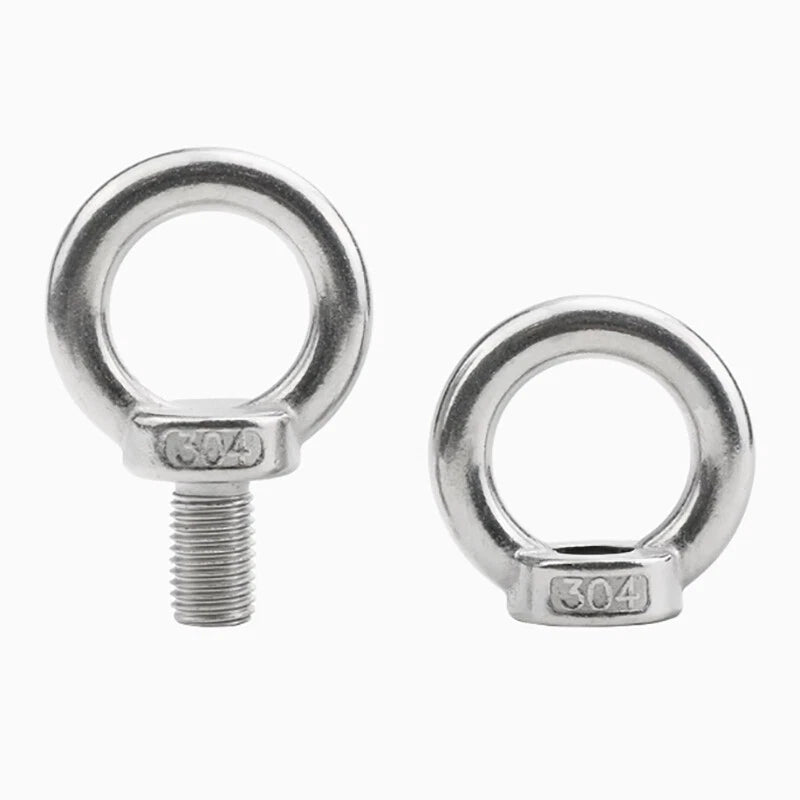M3 - M30 Lifting Eye Bolt & Nut Set — 304 Stainless Steel Heavy Duty Ring Hooks - HomeDIYer