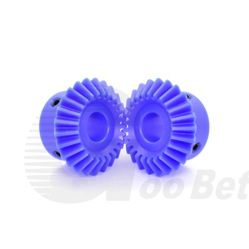 Module 1 1.5 2 2.5 Straight Bevel Gear Set 15 - 30 Tooth 1:1 Pairing Nylon Blue