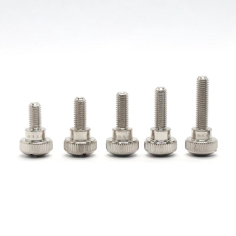 M5 M6 Knurled Thumb Screws Step Head | Hand Grip Knob Bolts | Nickel & Black Zinc Plated - HomeDIYer