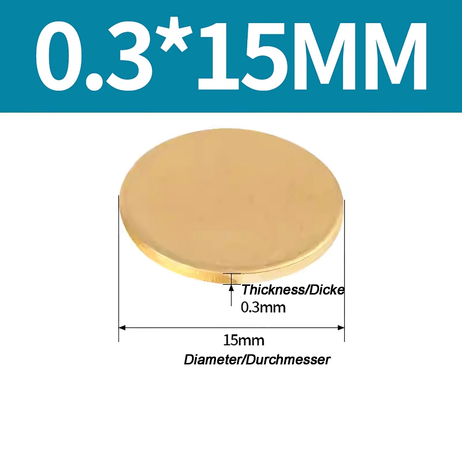 Solid Brass Discs Blanks Metal Round Sheets Thick 0.3mm - 6mm Dia 10mm - 180mm
