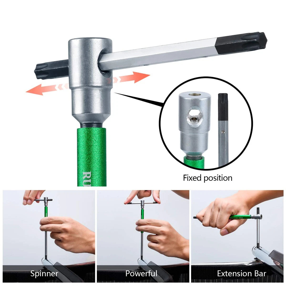 Long Sliding T-handle Allen Hex Key Wrench Set 2-10mm Torx Allen Key Set T10-T50