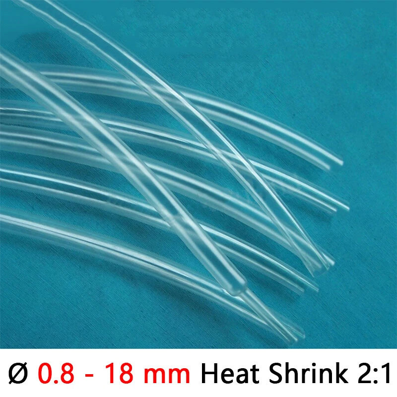 Heat Shrink Tubing 2:1 PVDF Lined – Black & Transparent, φ0.8mm–φ25.4mm