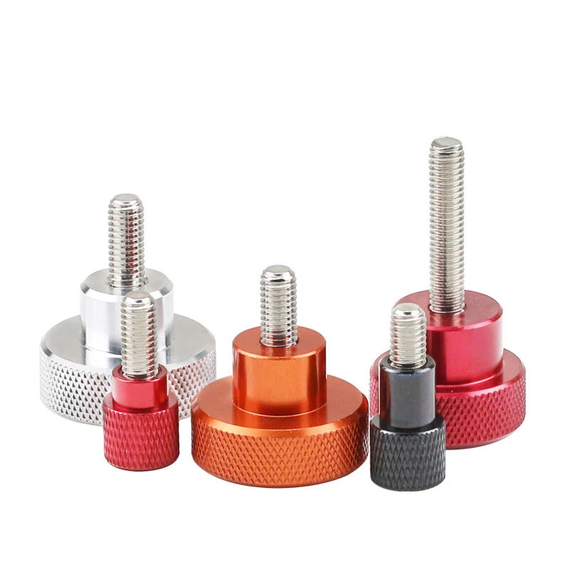 Knurled Thumb Screws Aluminium Handle + Stainless Rod Hand Grip Knob Bolts M6