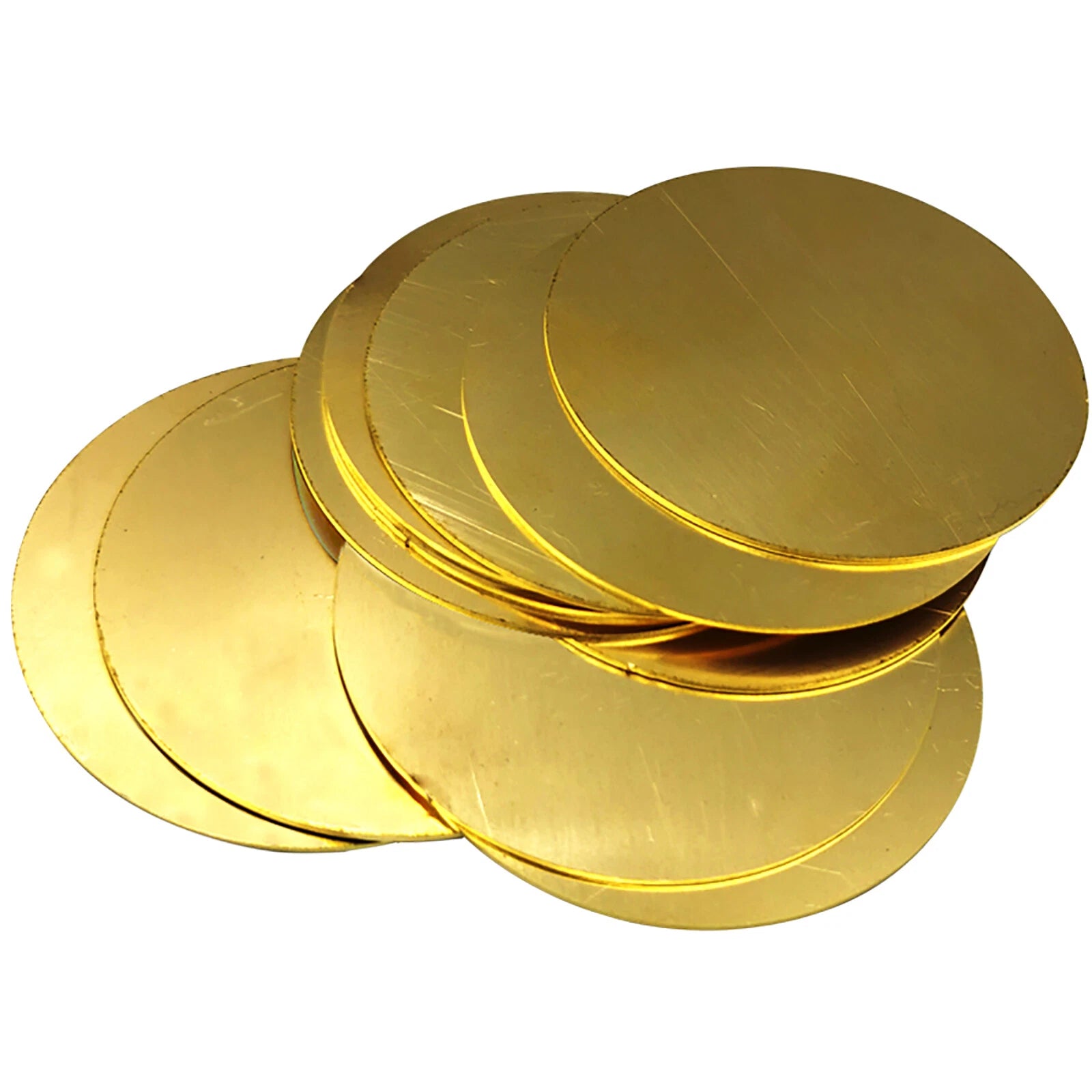 Copper,Brass,Stainless Steel Round Sheet Plate Ø 50/100/150/200mm, 0.5-3mm Thick