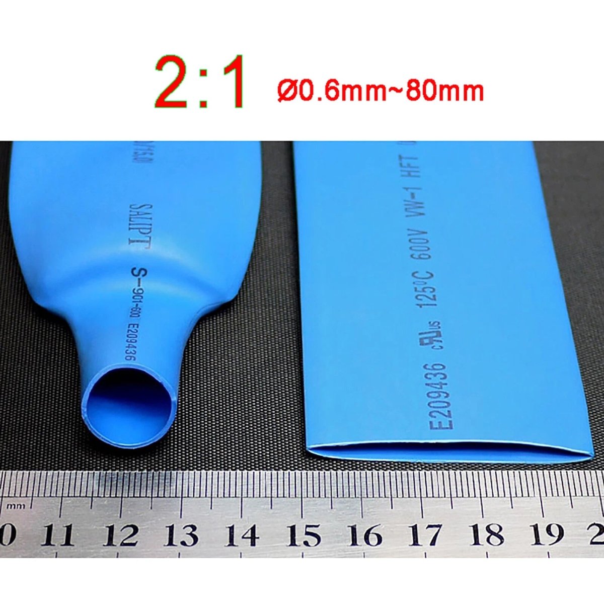 2:1 Heat Shrink Tubing — Electrical Wire Sleeving, Ø0.6mm to Ø80mm, Cut to Length - HomeDIYer