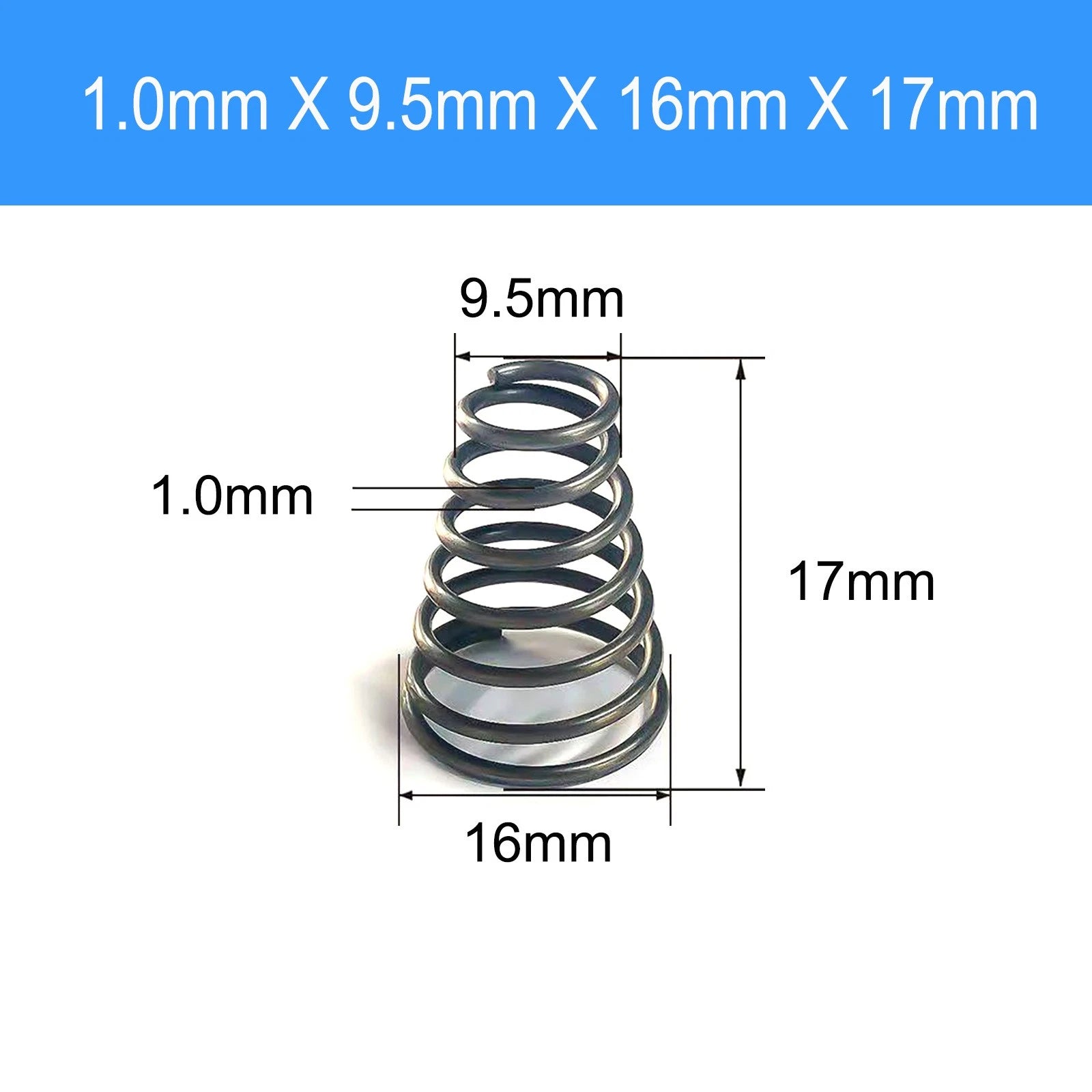 Conical Compression Spring Tapered Spring Steel Wire 0.2-3mm Heavy Duty Cone DIY