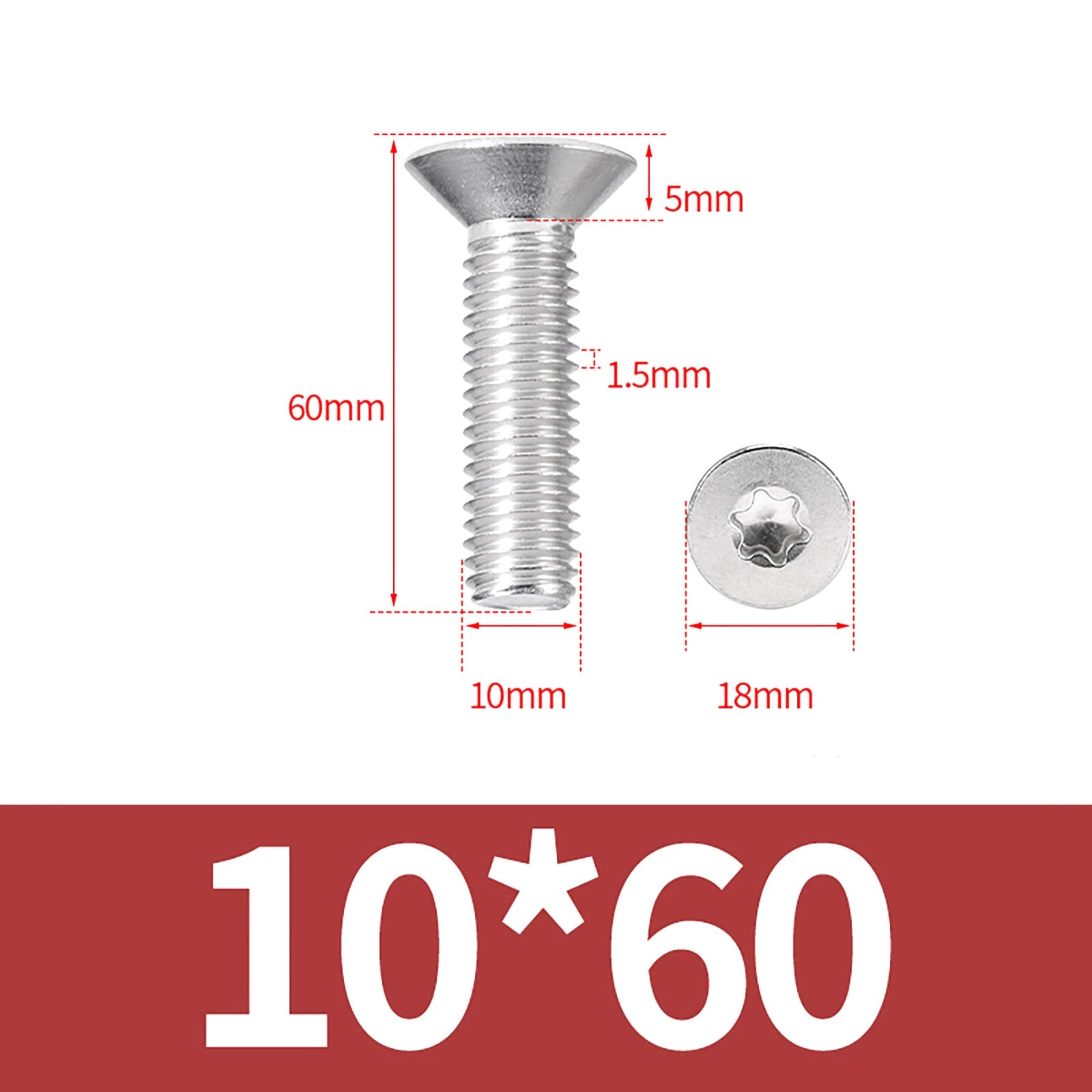 M2- M12 Torx Countersunk Machine Screws Six Lobe Bolts A2 Stainless Steel