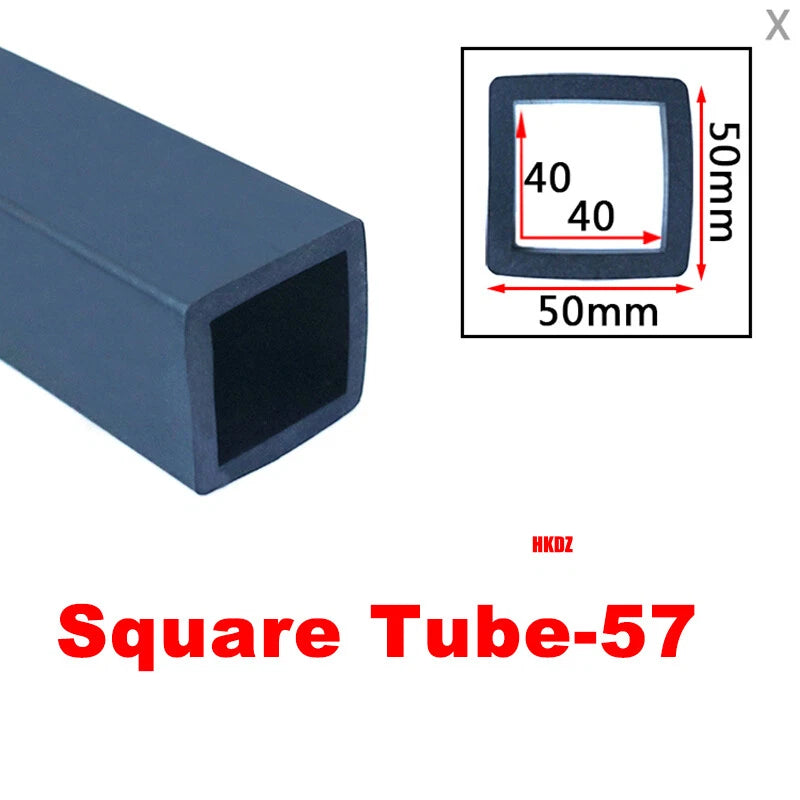 Square Silicone Rubber Hollow Tube Pipe Protector Seal Strips Width 2.5mm~108mm