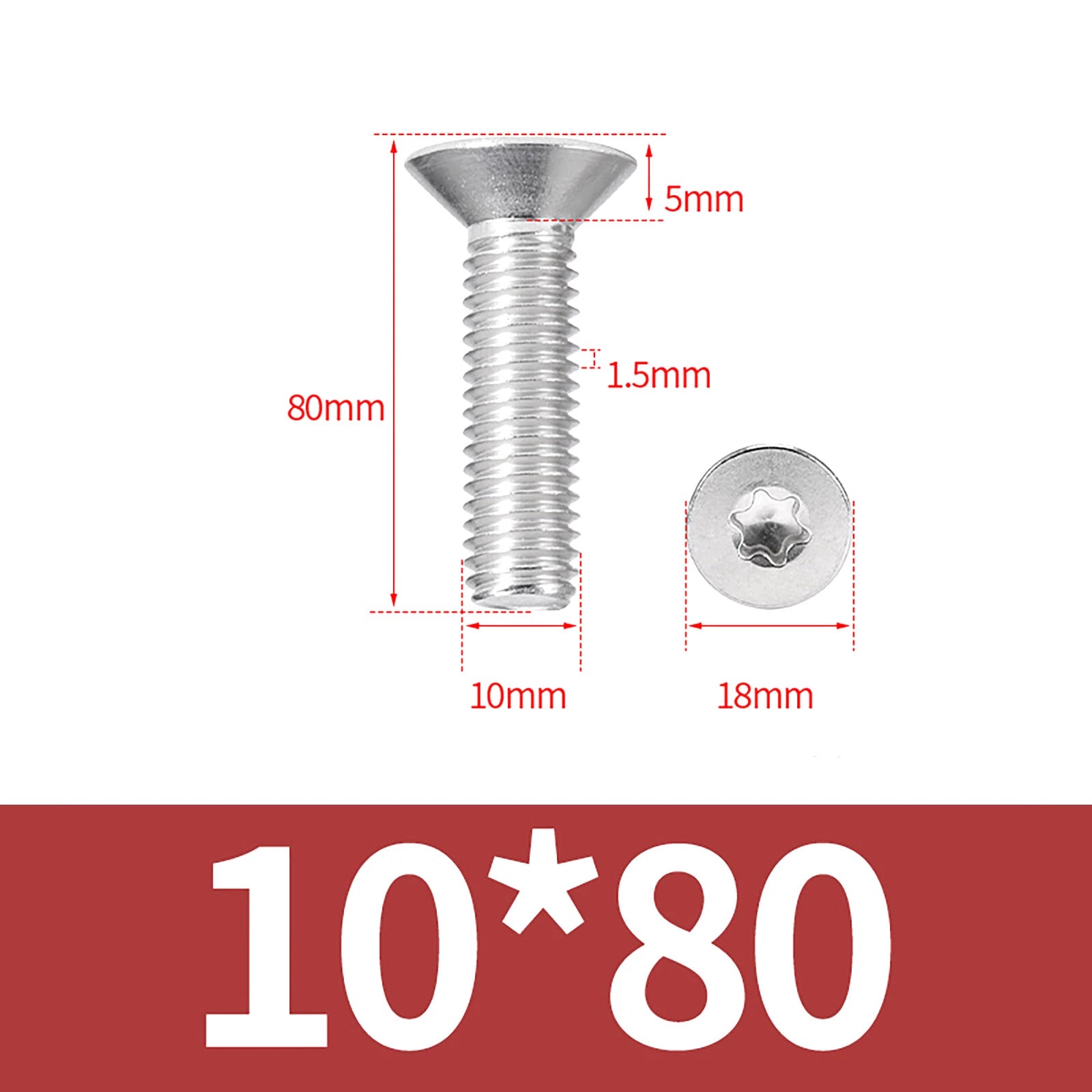 M2- M12 Torx Countersunk Machine Screws Six Lobe Bolts A2 Stainless Steel